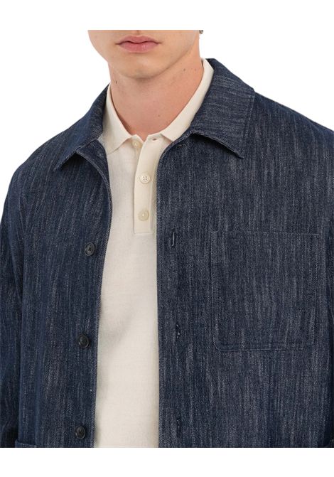 blue stretch cotton wool denim overshirt MANUEL RITZ | suits Jacket | 3932G2440 25361189